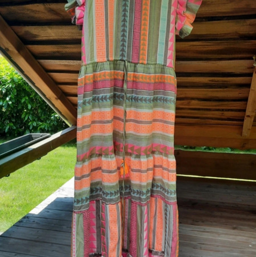 Colorful Geometric Pattern Dress - Picture 3 of 3